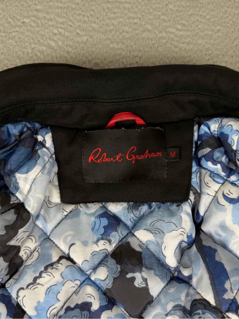 Robert Graham Jacket Mens Medium Black Suede Quilted Lined Button Pockets - Picture 11 of 14